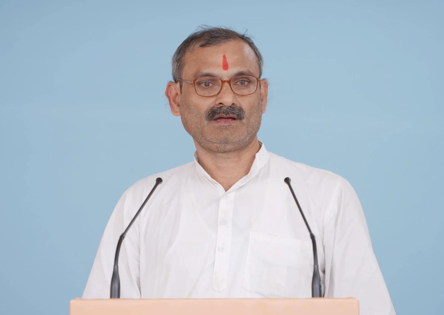 Portrait of Dr. Shyam Dhar Tiwari, President of Satyamev Jayate Gurukulam